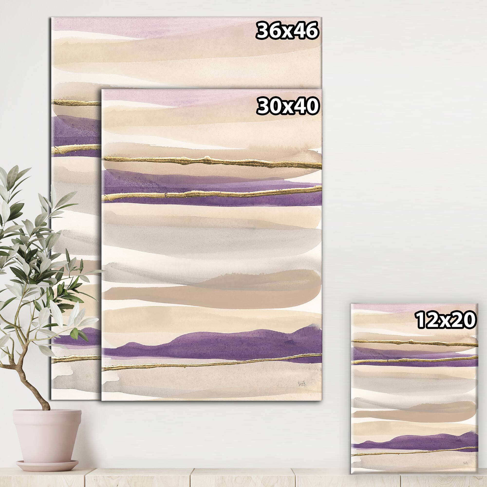 Designart - Shape of Glam Purple III